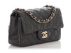 Chanel Mini Dark Gray Quilted Caviar Rectangular Classic