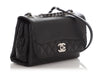 Chanel Small Black Part-Quilted Lambskin Tramezzo Flap