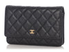 Chanel Black Quilted Caviar Wallet On Chain WOC