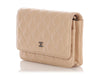 Chanel Beige Quilted Caviar Wallet On Chain WOC