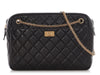 Chanel Large Black Quilted Aged Calfskin Reissue Camera Bag