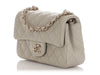 Chanel Mini Gray Quilted Lambskin Rectangular Classic Flap