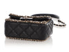 Chanel Mini Black Quilted Lambskin Pearl Edge Rectangular Flap