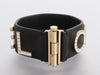 Chanel Crystal and Black Leather Bracelet