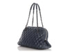 Chanel Teal Blue Quilted Lambskin Bowler Bag