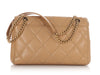 Chanel Vintage Beige Quilted Caviar Wild Stitch Flap