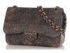 Chanel Jumbo Taupe and Navy Distressed Calfskin Paris-Cuba Classic Double Flap