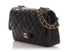 Chanel Vintage Medium Black Lambskin Classic Double Flap