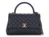 Chanel Medium Navy Caviar Coco Handle