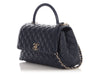 Chanel Medium Navy Caviar Coco Handle