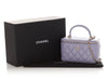 Chanel Small Lavender Quilted Lambskin Top Handle Vanity Case