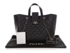 Chanel Large Black Part-Quilted Caviar CC Tote