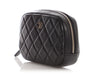 Chanel Small Black Lambskin Curvy Cosmetic Case