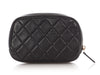 Chanel Small Black Lambskin Curvy Cosmetic Case