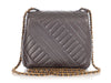 Chanel Vintage Mini Pewter Quilted Lambskin Flap