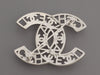 Chanel Large Crystal Logo Brooch