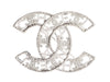 Chanel Large Crystal Logo Brooch