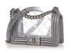 Chanel Small Silver PVC Boy Bag