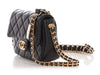 Chanel Mini Black Quilted Caviar Médallion Flap