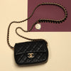 Chanel Mini Black Quilted Caviar Médallion Flap