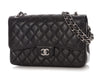 Chanel Jumbo Black Quilted Caviar Classic Double Flap