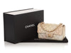 Chanel Mini Beige and Gold Iridescent Quilted Calfskin Rectangular Classic