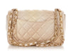 Chanel Mini Beige and Gold Iridescent Quilted Calfskin Rectangular Classic