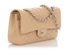 Chanel Medium/Large Beige Claire Quilted Caviar Classic Double Flap