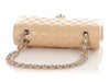 Chanel Medium/Large Beige Claire Quilted Caviar Classic Double Flap