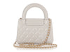 Chanel Small Light Gray Quilted Glazed Calfskin Nano Kelly