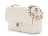 Chanel Medium/Large White Quilted Caviar Classic Double Flap