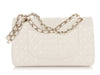 Chanel Medium/Large White Quilted Caviar Classic Double Flap