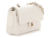 Chanel Medium/Large White Quilted Caviar Classic Double Flap