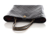 Chanel Large Black Quilted Calfskin Book Pocket Tote