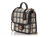 Chanel Mini Ecru and Gray Tweed School Memory Top Handle Flap