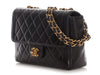 Chanel Vintage Black Quilted Lambskin Flap