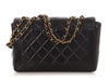 Chanel Vintage Black Quilted Lambskin Flap