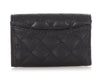 Chanel Black Quilted Caviar Classic Card Holder