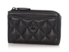 Chanel Black Quilted Lambskin Zip Around Card Holder