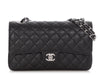 Chanel Medium/Large Black Quilted Caviar Classic Double Flap