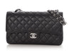 Chanel Medium/Large Black Quilted Caviar Classic Double Flap