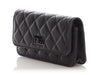 Chanel So Black Aged Quilted Calfskin Reissue Phone Holder With Chain