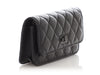 Chanel So Black Aged Quilted Calfskin Reissue Phone Holder With Chain