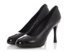 Chanel Black Lambskin Cap Toe Pumps