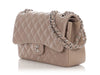 Chanel Jumbo Taupe Quilted Caviar Classic Double Flap