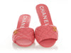 Chanel Pink Slide Sandals