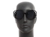 Chanel Black Bold Camellia Round Sunglasses