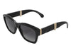 Chanel Black and Gold Folding Sunglasses