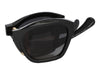 Chanel Black and Gold Folding Sunglasses