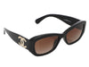 Chanel Black CC Rectangle Sunglasses